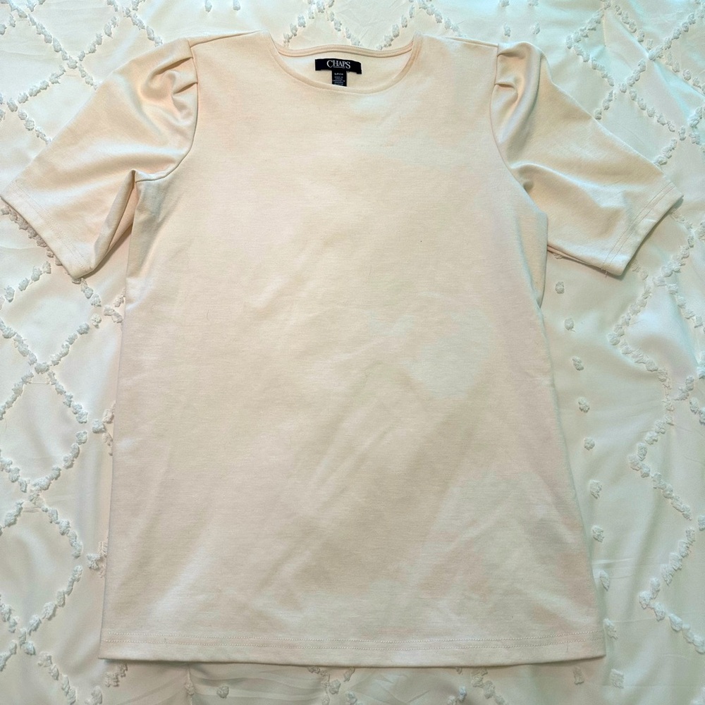 Chaps Puff Sleeve Tee Size Small
